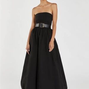 DISSH Black Strapless Maxi Dress